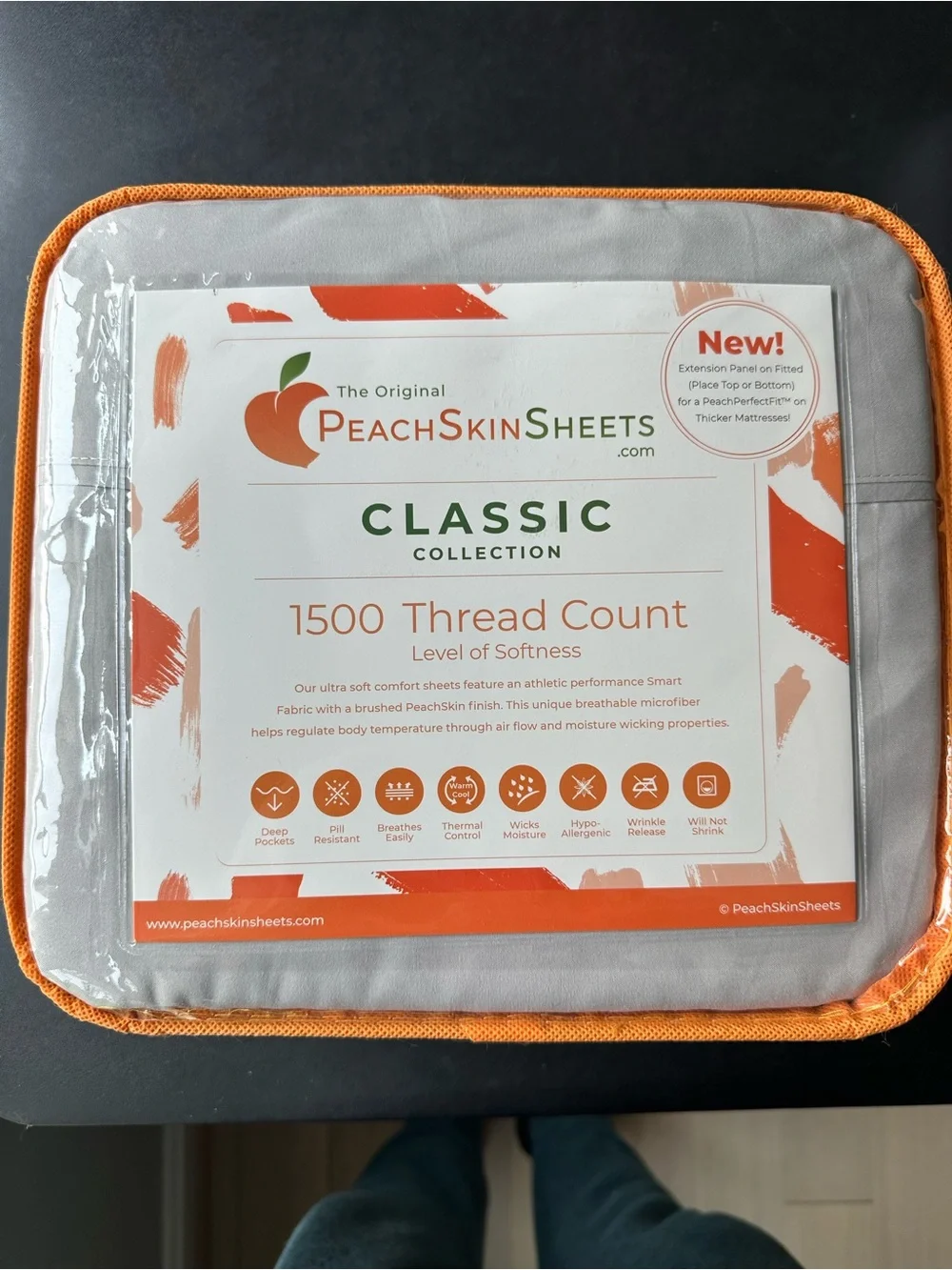 PeachSkin King Size Sheets New 1500 Thread Count Sheet Set in Brushed Silver